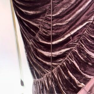 Elegant Velvet Ruched Dress